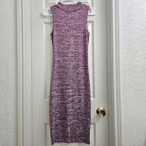 Cotton-On Womens Purple Mock Neck Sleeveless Midi Bodycon Dress - size XS